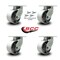 Service Caster 6'' Heavy Duty Semi Steel Cast Iron Caster Set with Swivel Locks , 4PK CRAN-SCC-KP92S630-SSR-BSL-4 - alternate 2